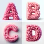 Pink Fur Letters
