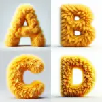 Yellow Fur Letters